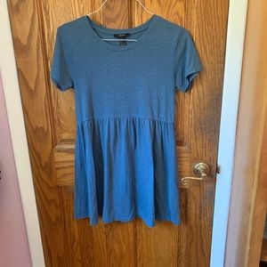 Blue short sleeve forever 21 babydoll dress